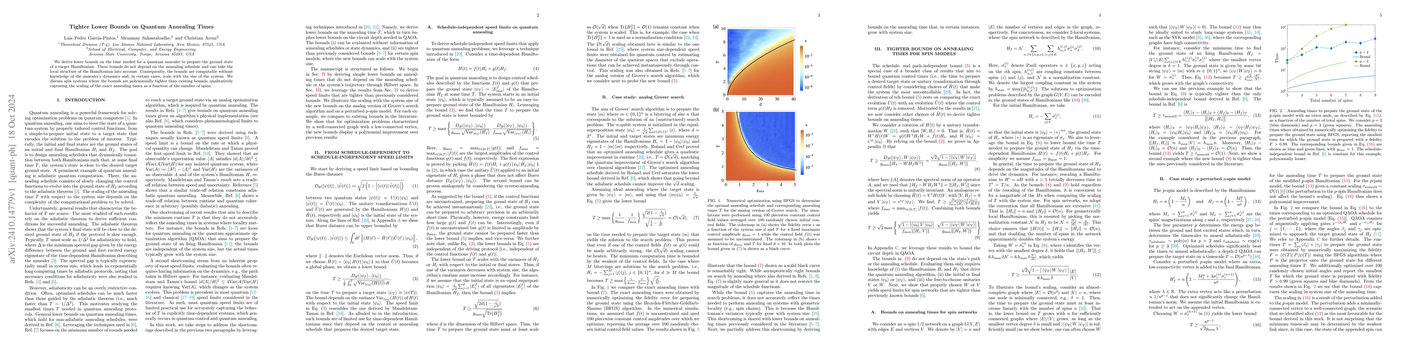 Thumbnail for Tighter Lower Bounds on Quantum Annealing Times