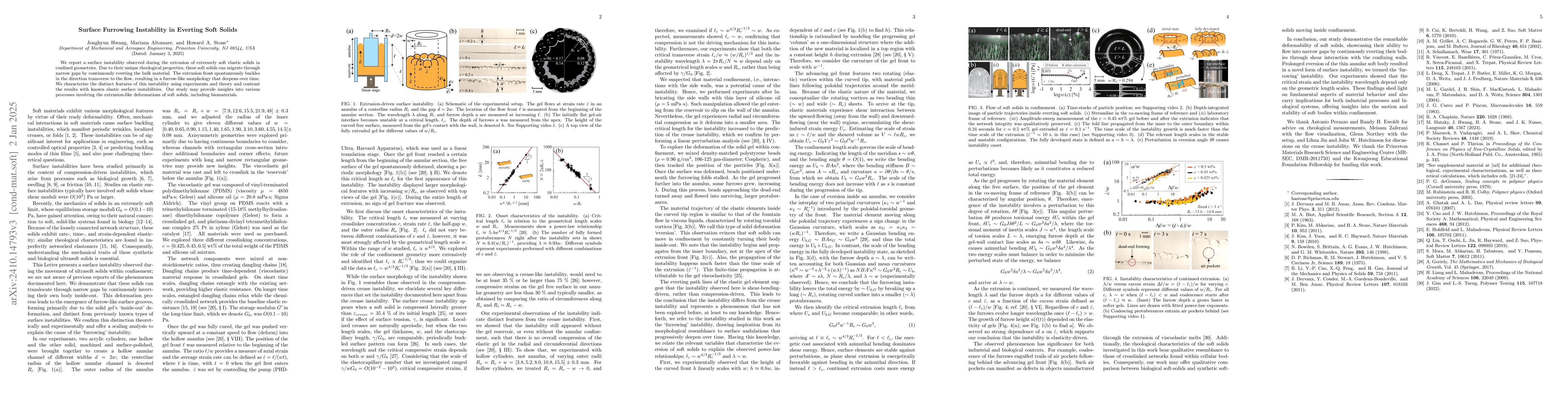 Thumbnail for Surface Furrowing Instability in Everting Soft Solids