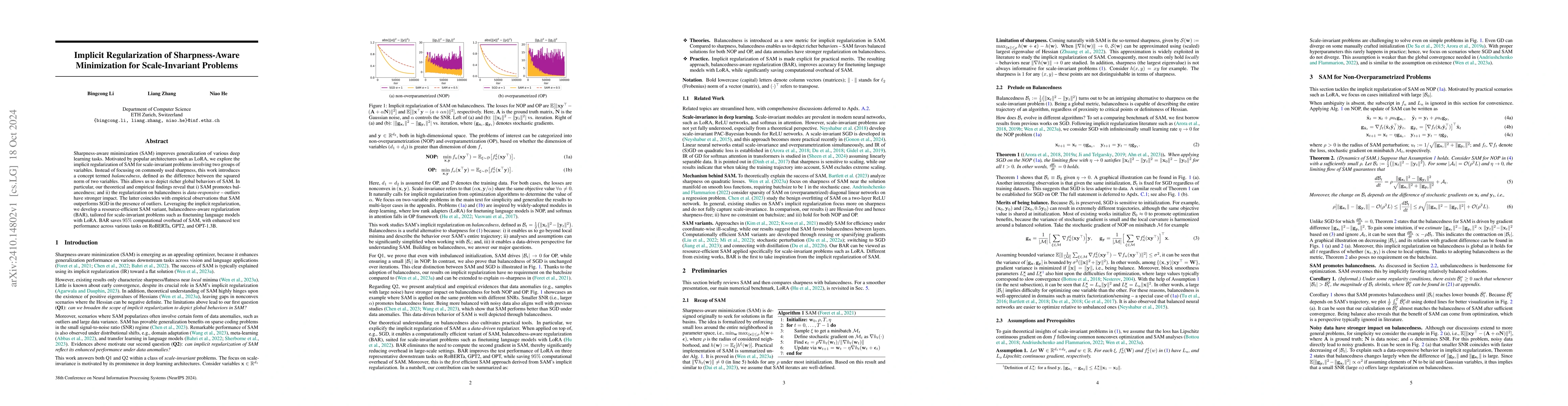 Thumbnail for Implicit Regularization of Sharpness-Aware Minimization for
  Scale-Invariant Problems