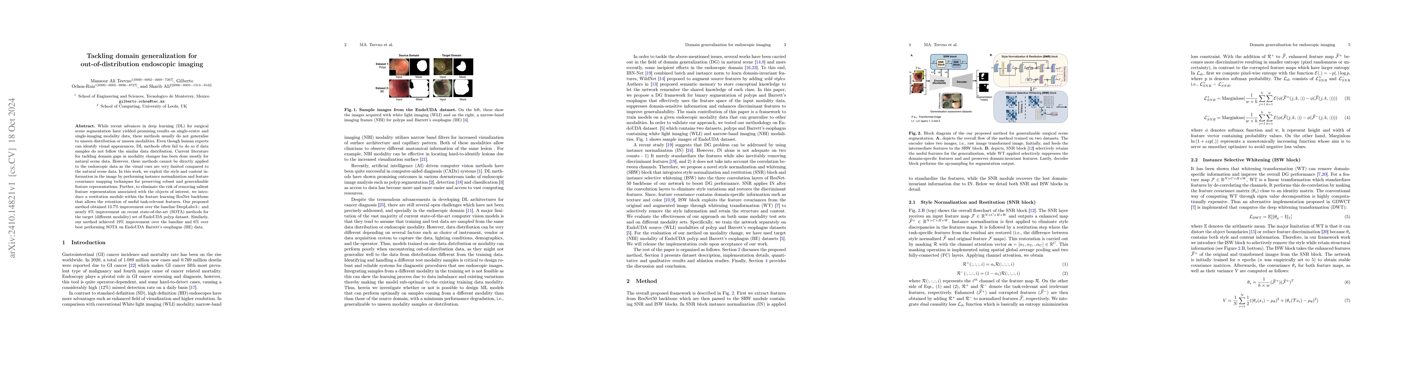 Thumbnail for Tackling domain generalization for out-of-distribution endoscopic
  imaging