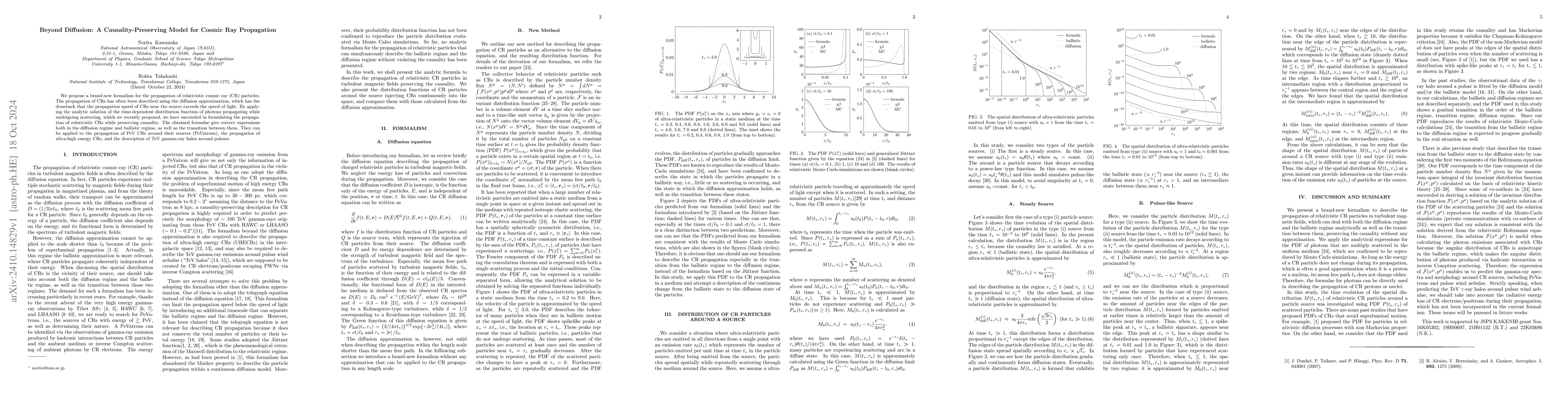 Thumbnail for Beyond Diffusion: A Causality-Preserving Model for Cosmic Ray
  Propagation