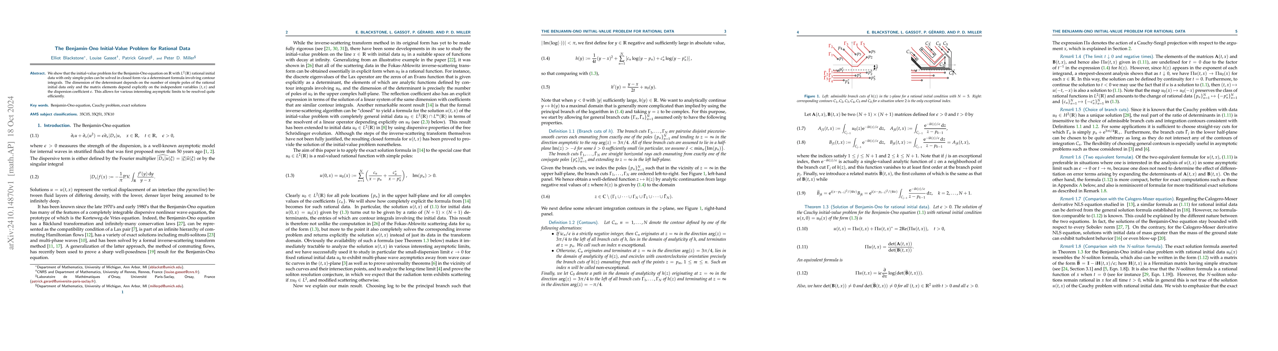 Thumbnail for The Benjamin-Ono Initial-Value Problem for Rational Data