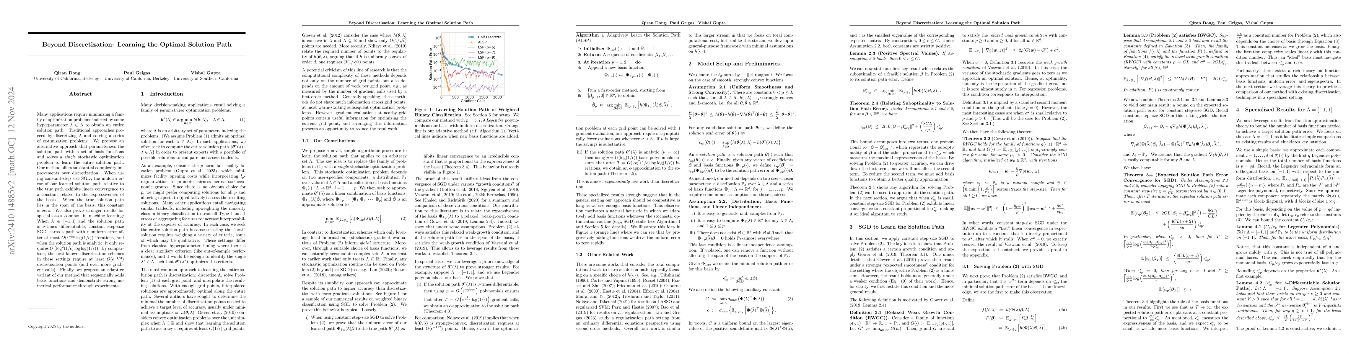 Thumbnail for Beyond Discretization: Learning the Optimal Solution Path