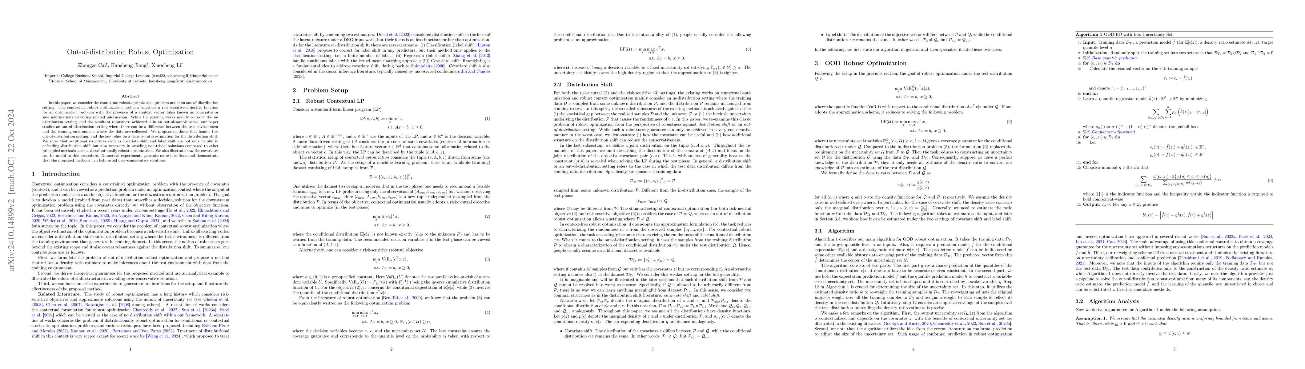 Thumbnail for Out-of-distribution Robust Optimization