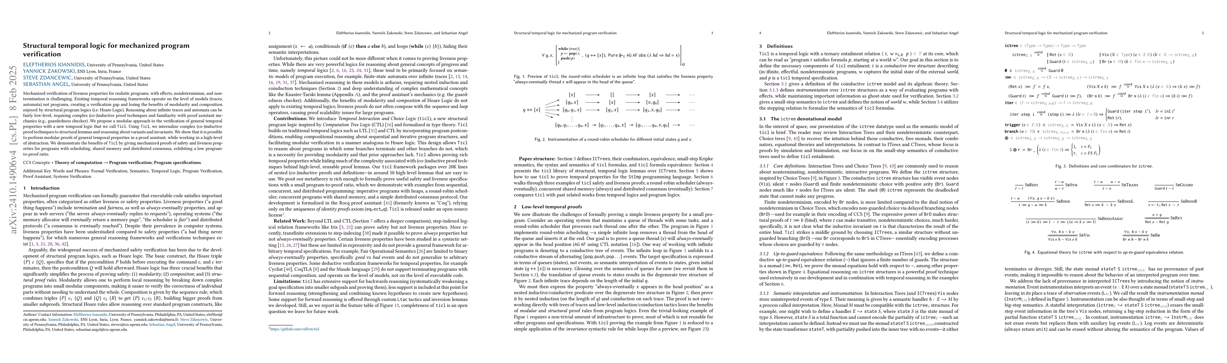 Thumbnail for Structural temporal logic for mechanized program verification