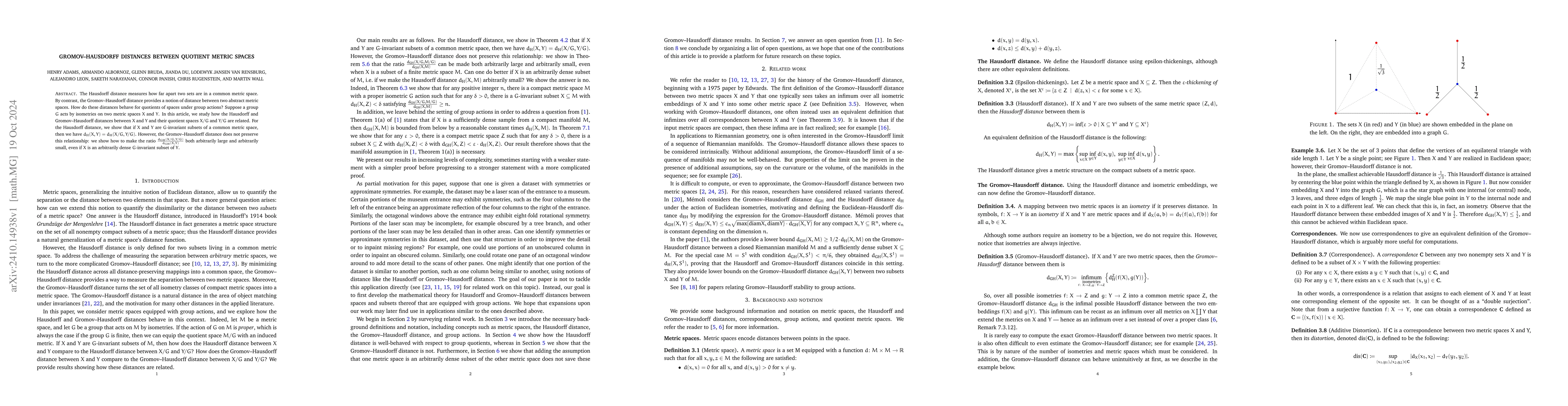 Thumbnail for Gromov-Hausdorff distances between quotient metric spaces