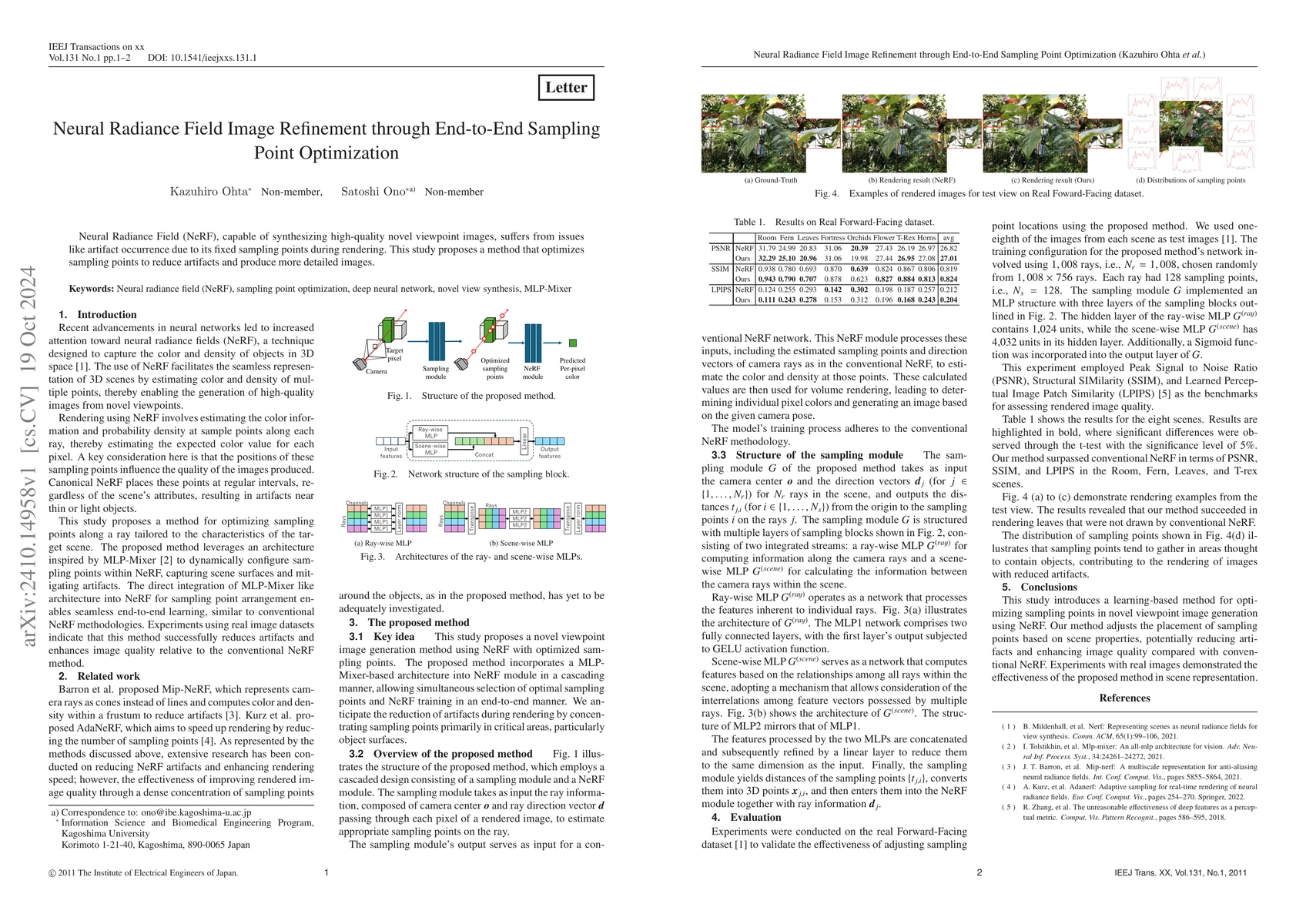 Thumbnail for Neural Radiance Field Image Refinement through End-to-End Sampling Point
  Optimization
