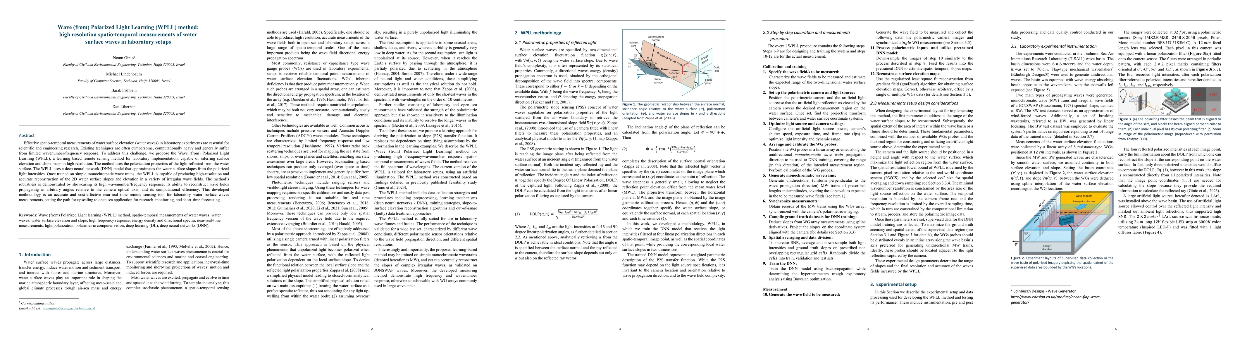 Thumbnail for Wave (from) Polarized Light Learning (WPLL) method: high resolution
  spatio-temporal measurements of water surface waves in laboratory setups