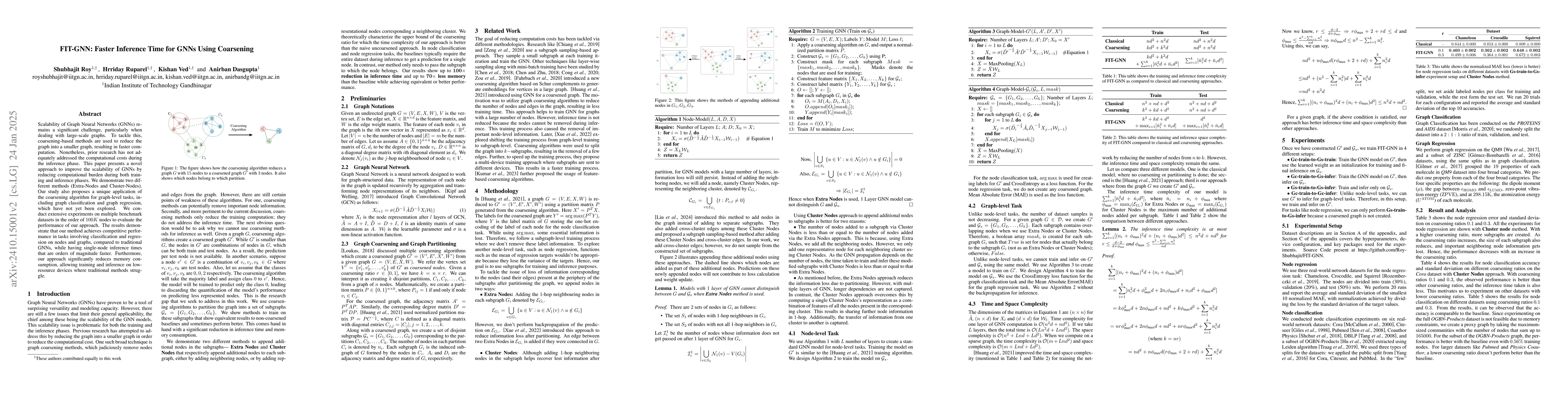 Thumbnail for Faster Inference Time for GNNs using coarsening