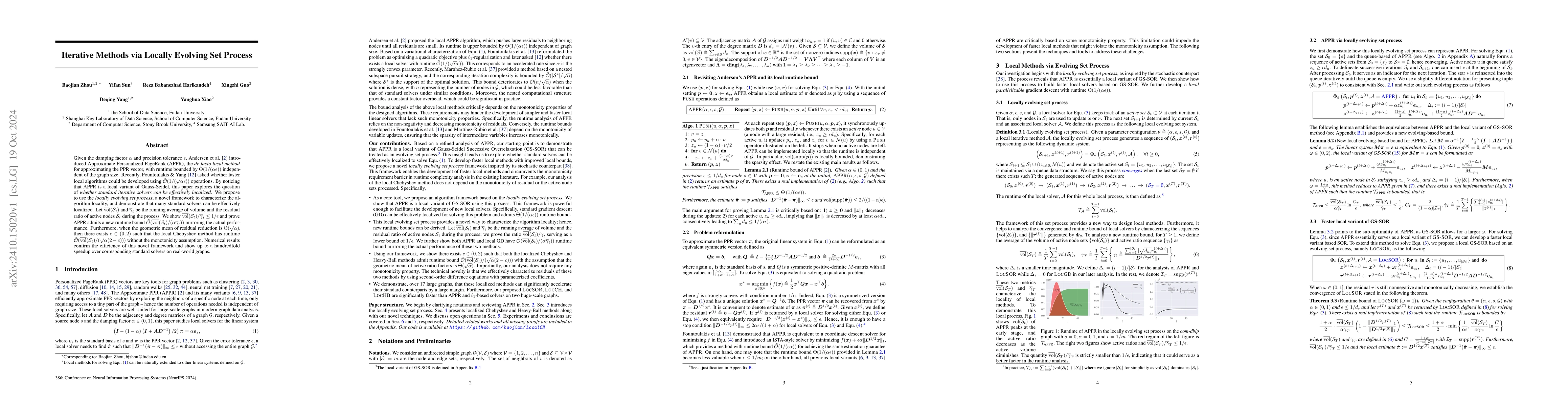 Thumbnail for Iterative Methods via Locally Evolving Set Process