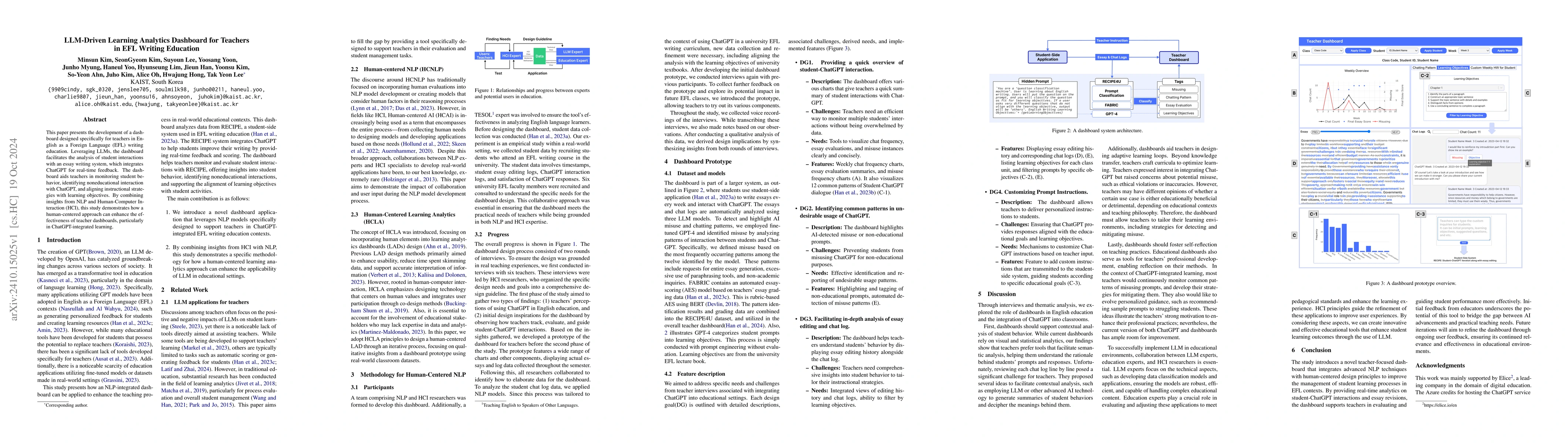 Thumbnail for LLM-Driven Learning Analytics Dashboard for Teachers in EFL Writing
  Education
