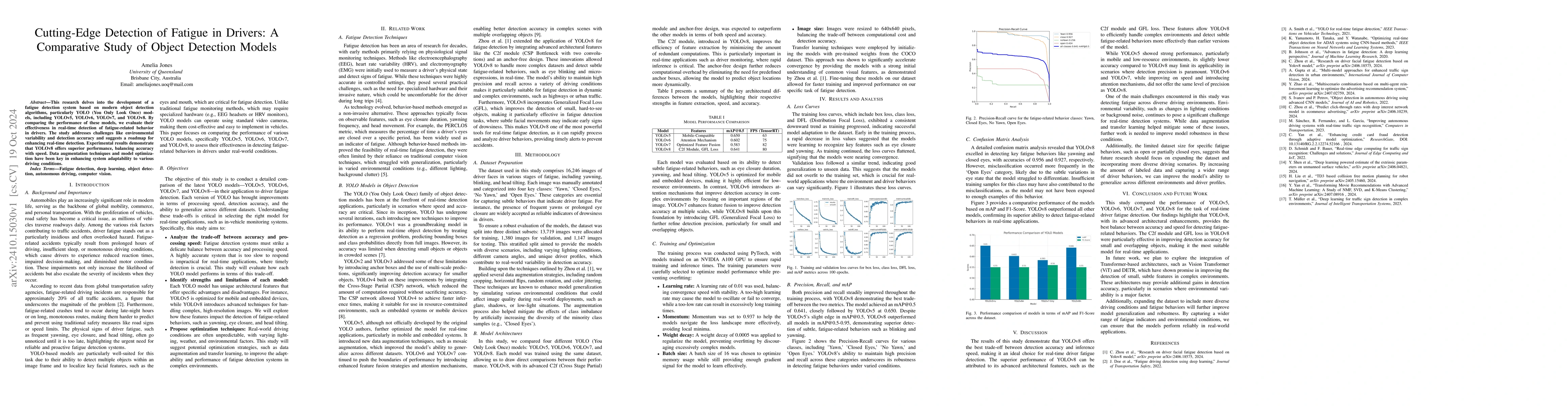 Thumbnail for Cutting-Edge Detection of Fatigue in Drivers: A Comparative Study of
  Object Detection Models