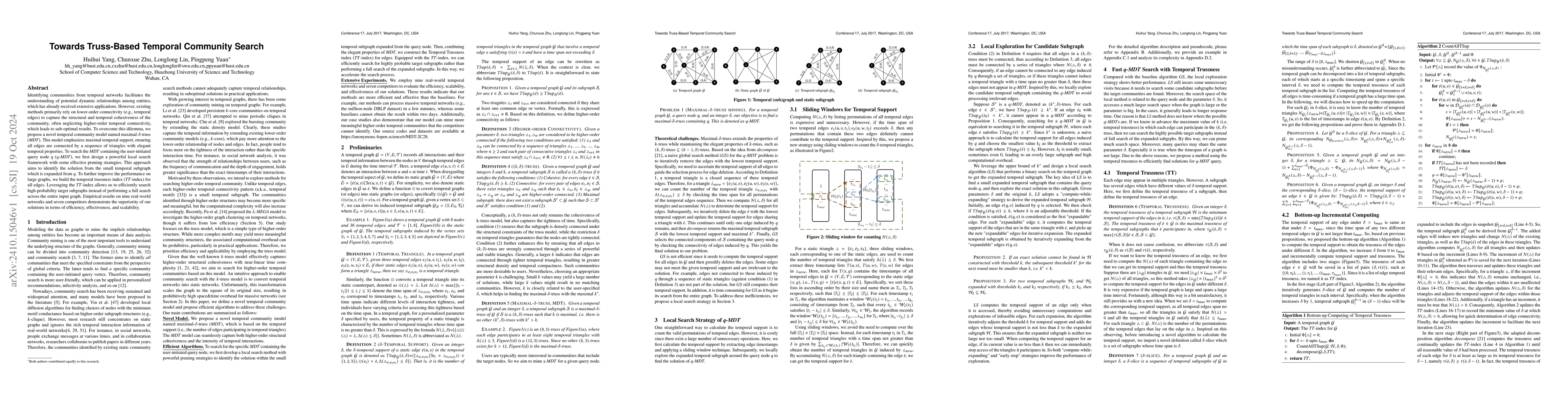 Thumbnail for Towards Truss-Based Temporal Community Search