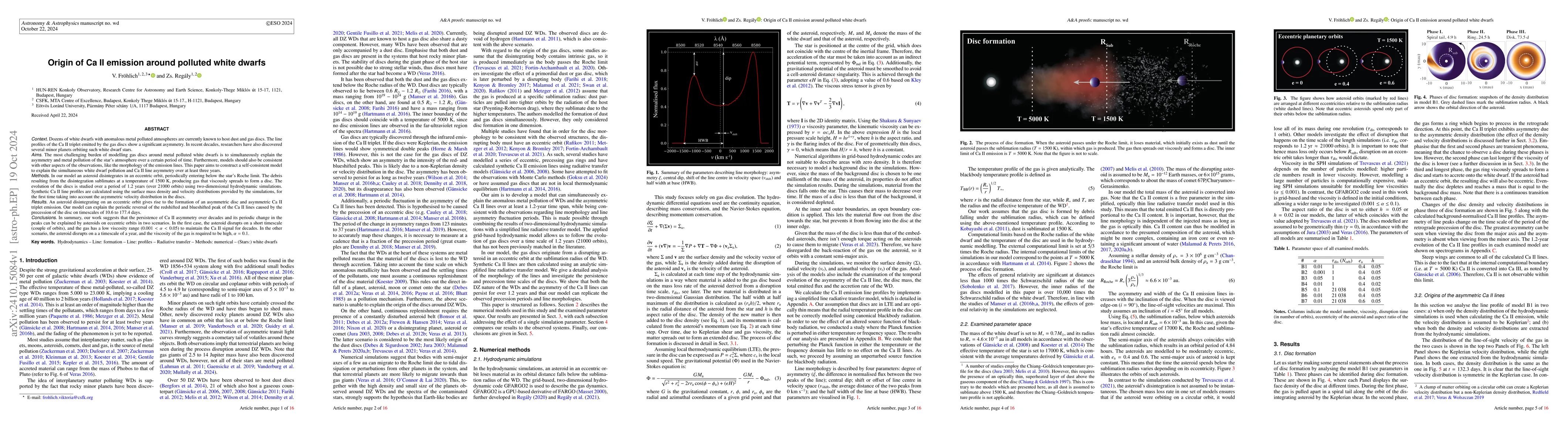 Thumbnail for Origin of Ca II emission around polluted white dwarfs