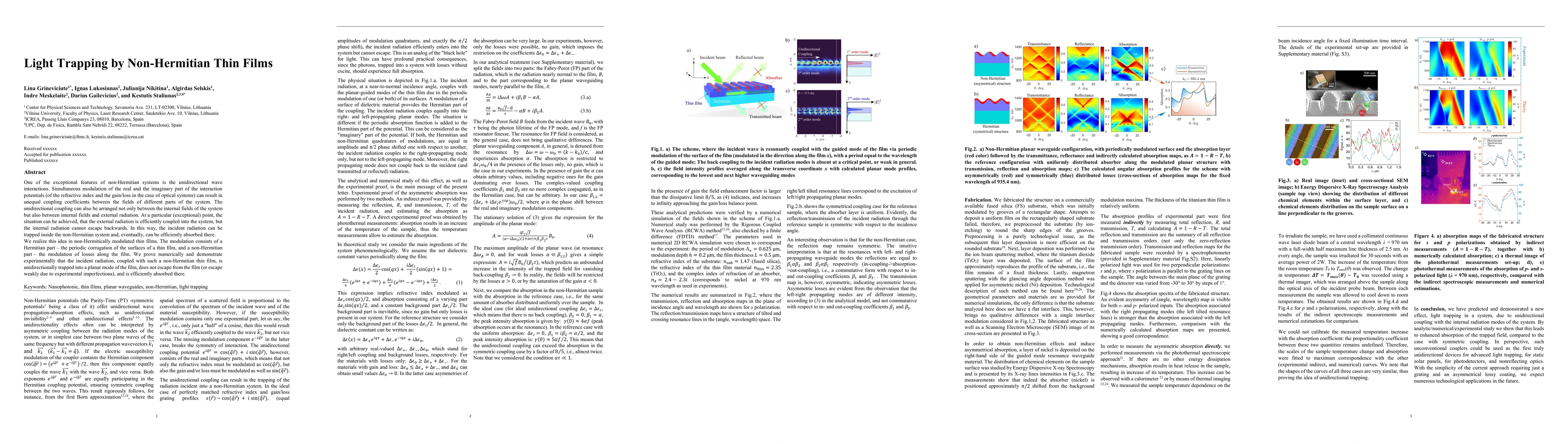 Thumbnail for Light Trapping by Non-Hermitian Thin Films