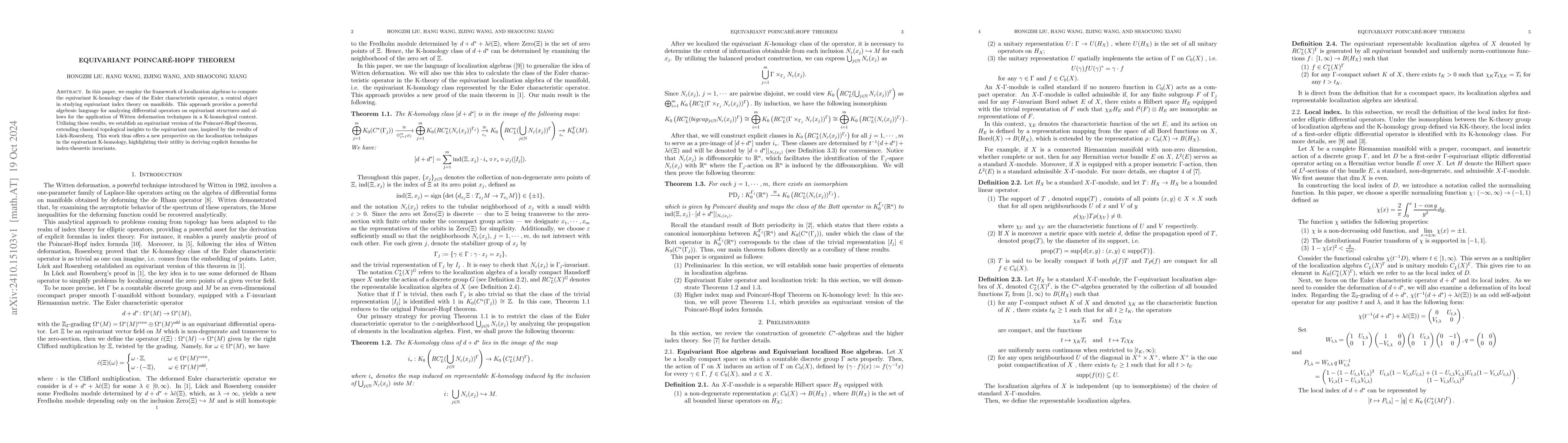 Thumbnail for Equivariant Poincaré-Hopf theorem