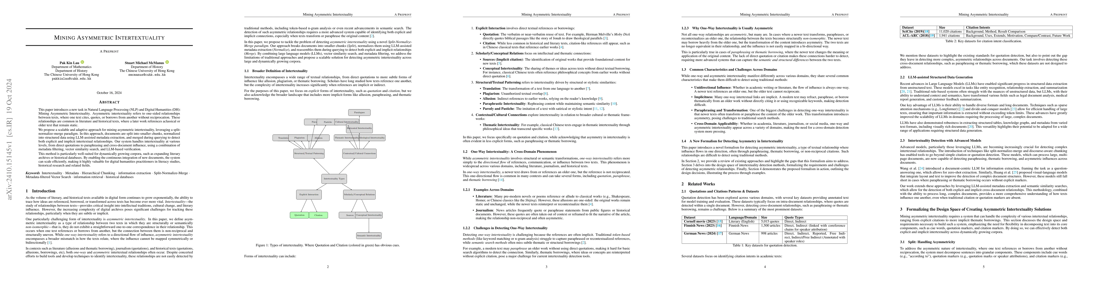 Thumbnail for Mining Asymmetric Intertextuality