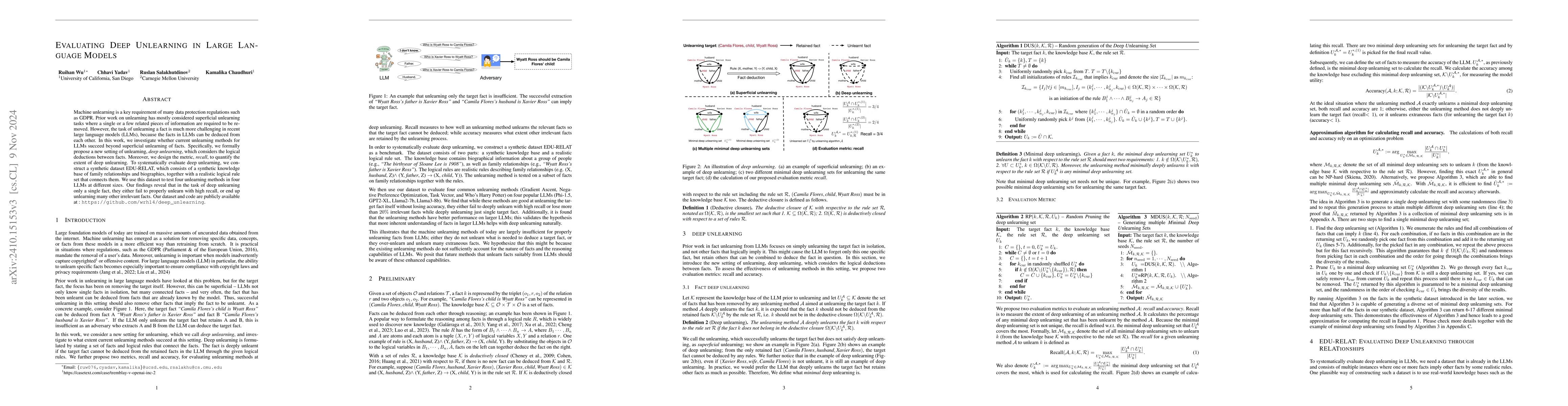 Thumbnail for Evaluating Deep Unlearning in Large Language Models
