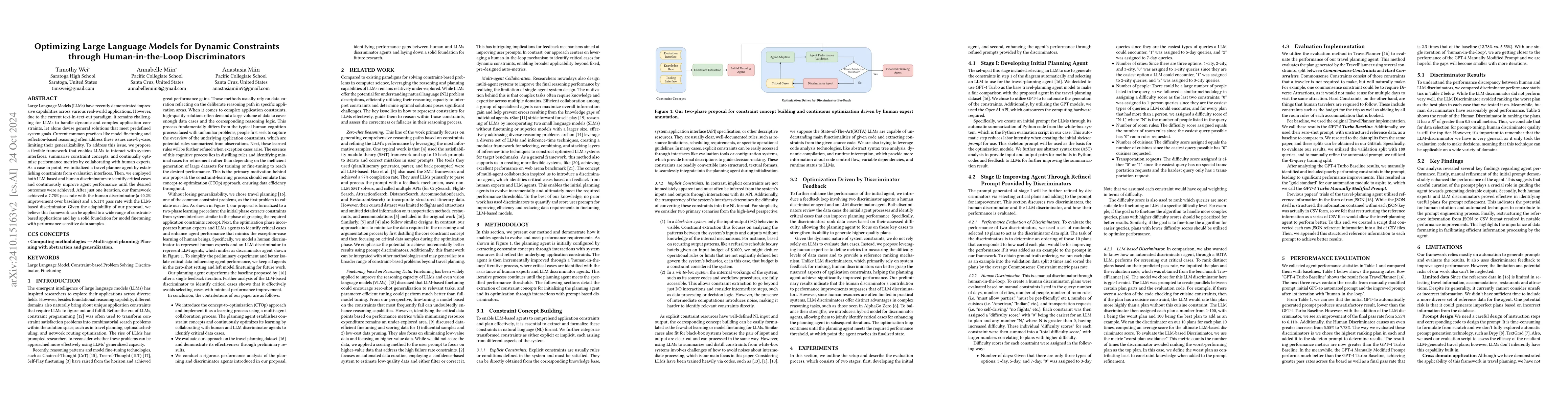 Thumbnail for Optimizing Large Language Models for Dynamic Constraints through
  Human-in-the-Loop Discriminators