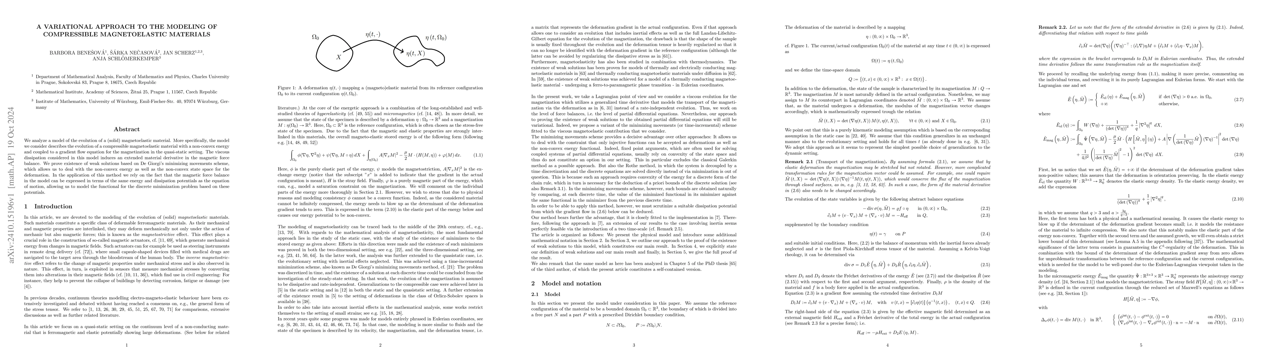 Thumbnail for A variational approach to the modeling of compressible magnetoelastic
  materials