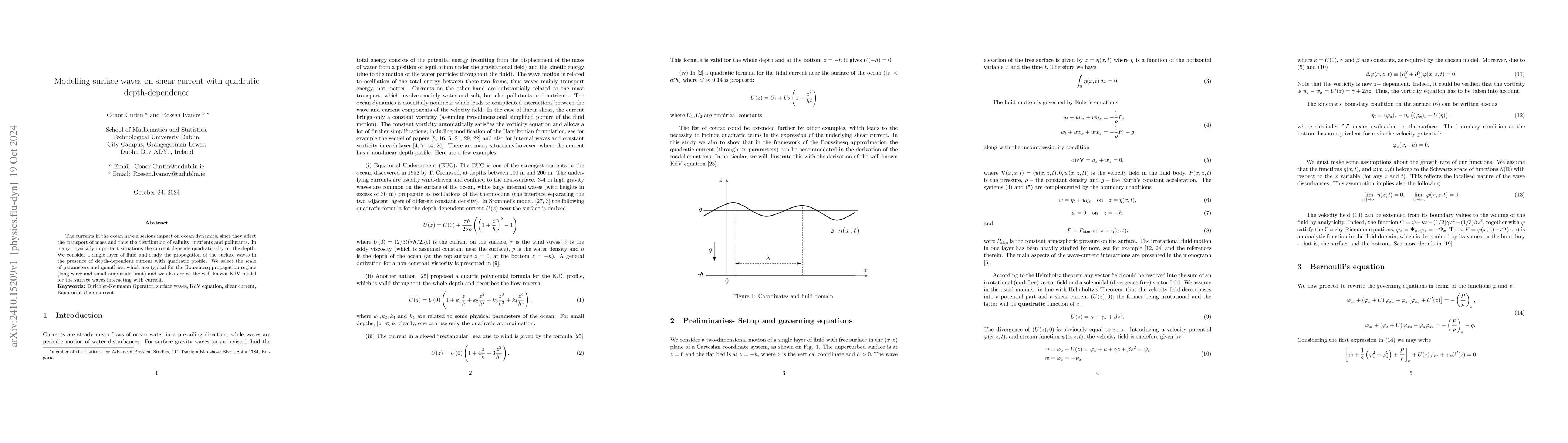 Thumbnail for Modelling surface waves on shear current with quadratic depth-dependence