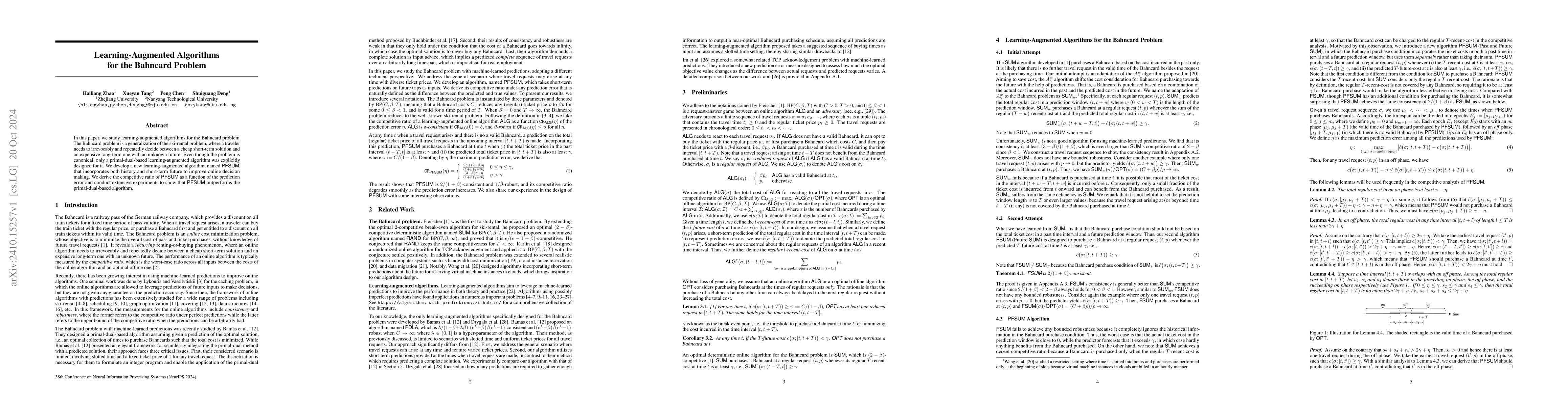 Thumbnail for Learning-Augmented Algorithms for the Bahncard Problem