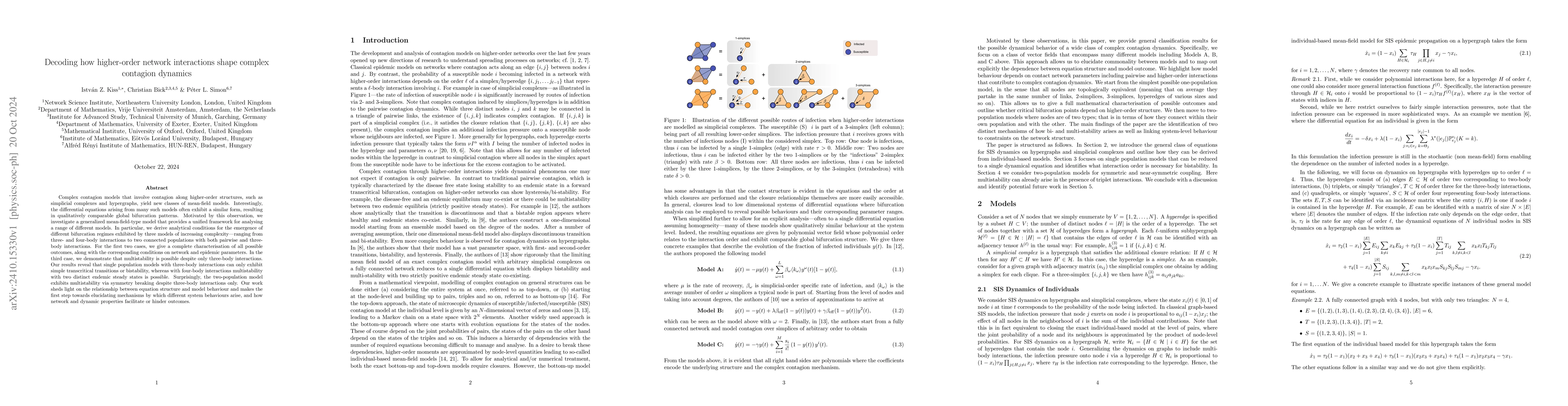 Thumbnail for Decoding how higher-order network interactions shape complex contagion
  dynamics