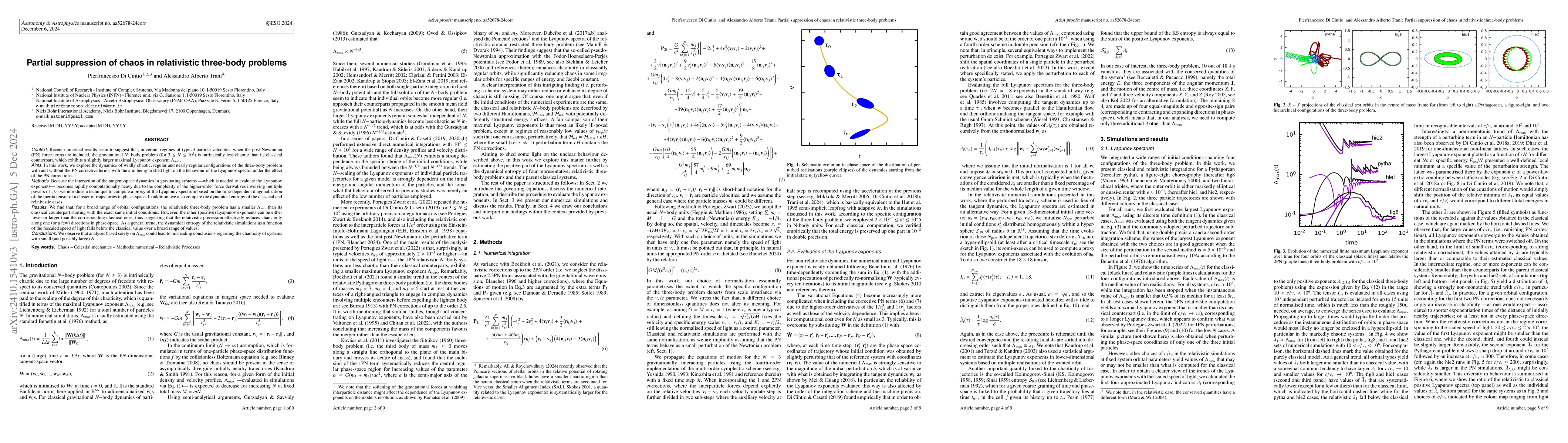 Thumbnail for Partial suppression of chaos in relativistic three-body problems