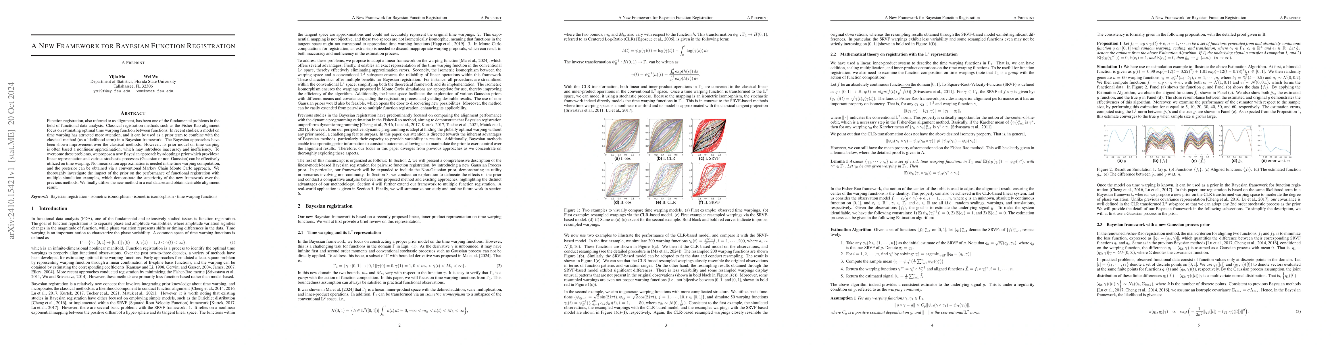 Thumbnail for A New Framework for Bayesian Function Registration