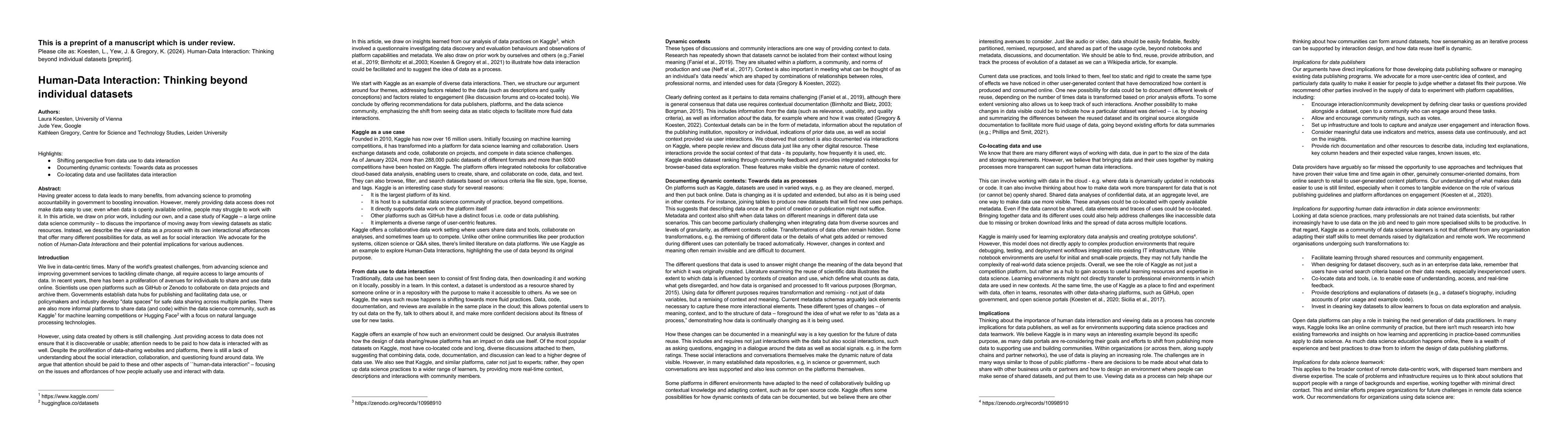 Thumbnail for Human-Data Interaction: Thinking beyond individual datasets