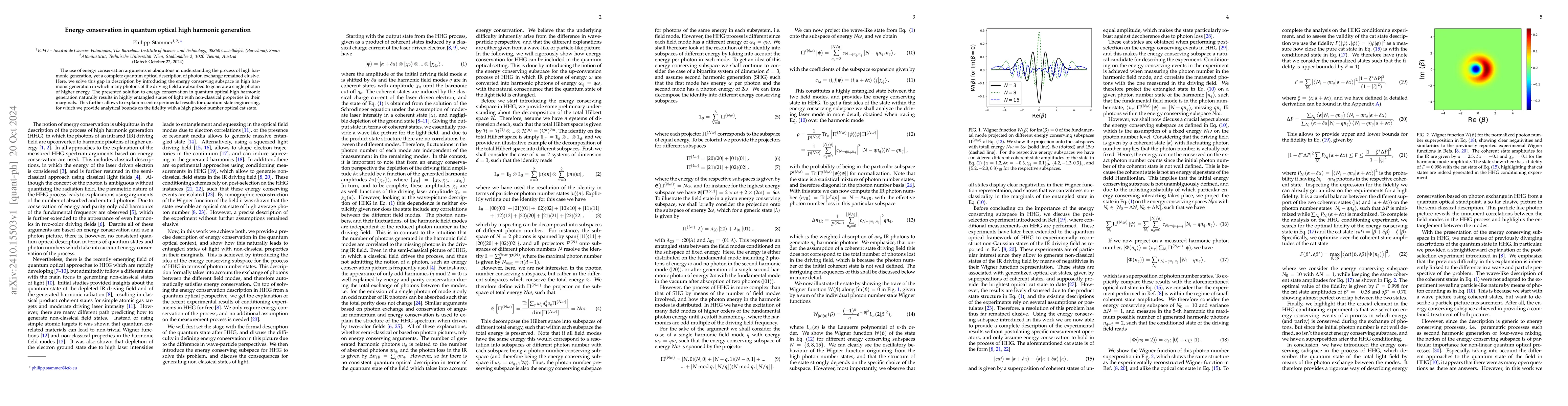 Thumbnail for Energy conservation in quantum optical high harmonic generation