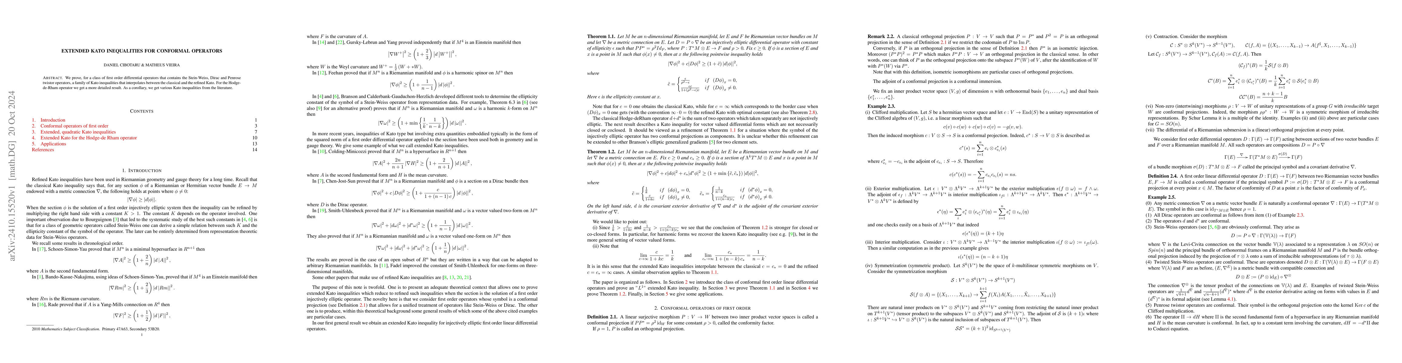 Thumbnail for Extended Kato inequalities for conformal operators