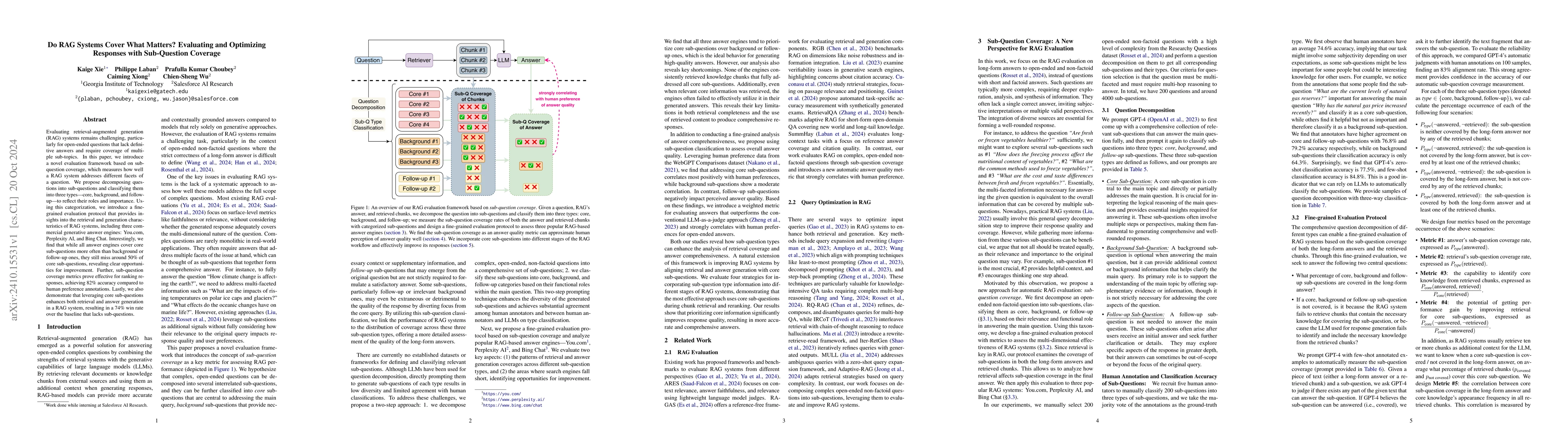 Thumbnail for Do RAG Systems Cover What Matters? Evaluating and Optimizing Responses
  with Sub-Question Coverage