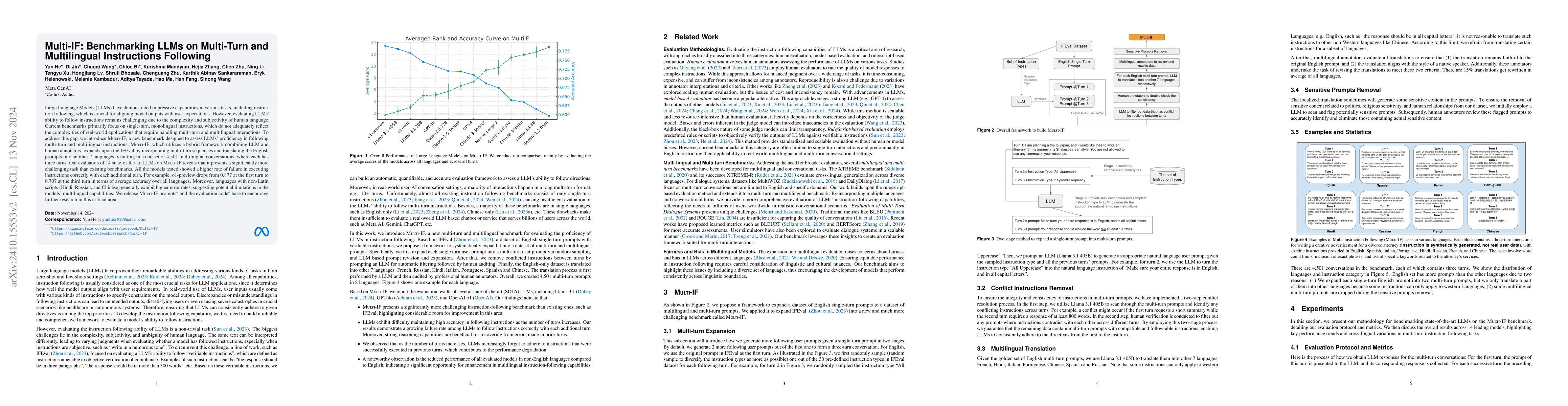 Thumbnail for Multi-IF: Benchmarking LLMs on Multi-Turn and Multilingual Instructions
  Following