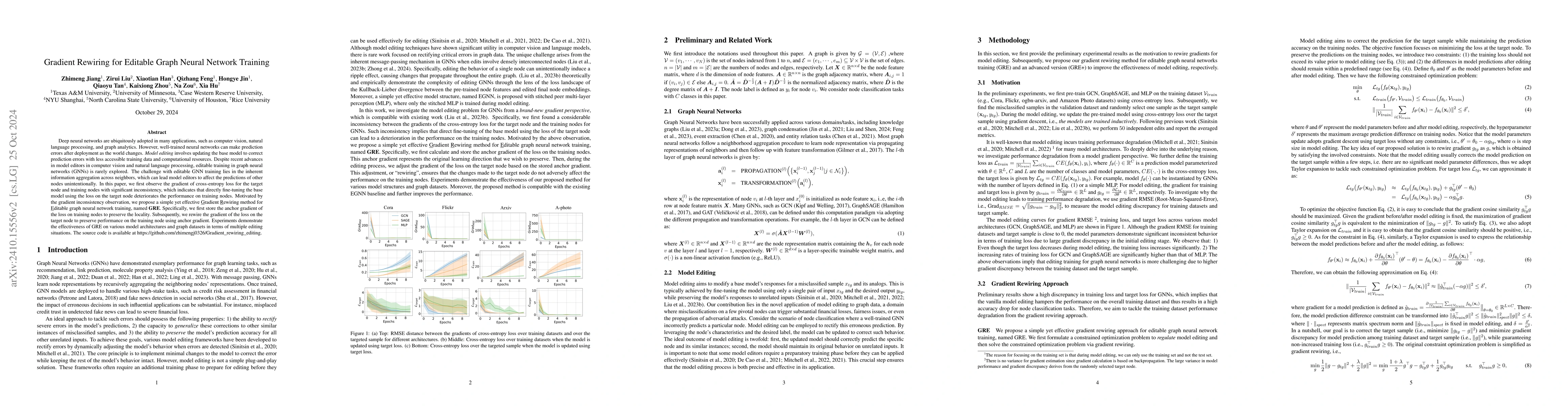Thumbnail for Gradient Rewiring for Editable Graph Neural Network Training