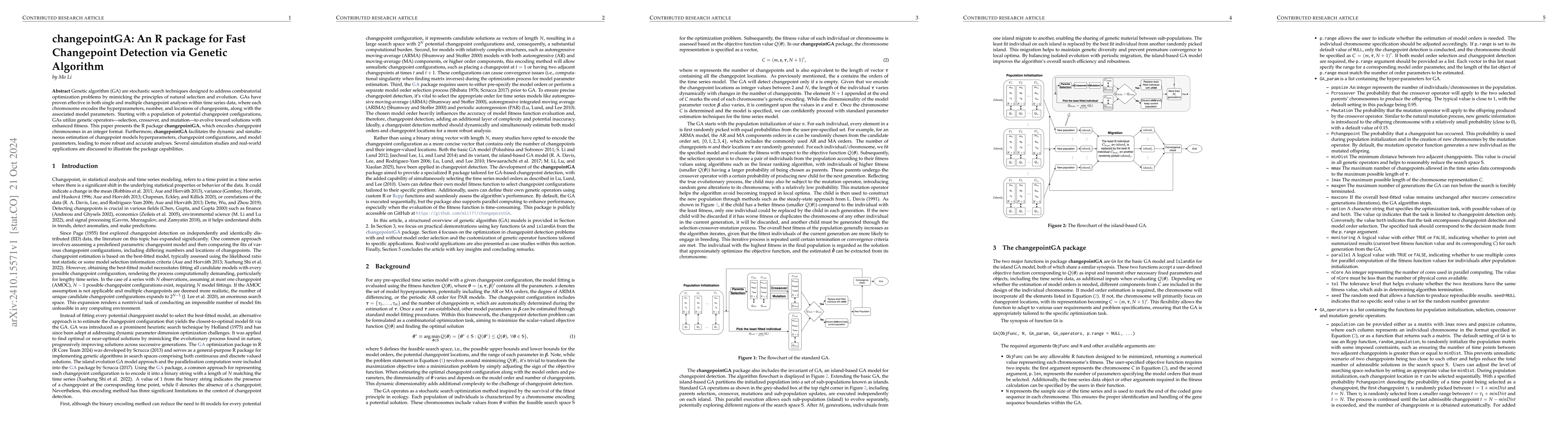 Thumbnail for changepointGA: An R package for Fast Changepoint Detection via Genetic
  Algorithm