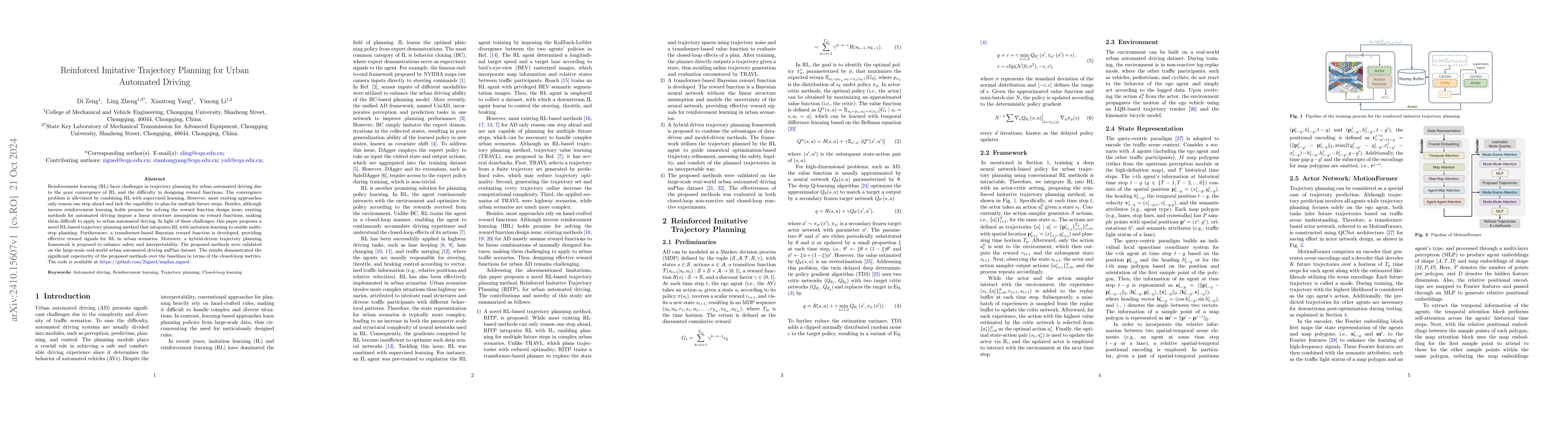 Thumbnail for Reinforced Imitative Trajectory Planning for Urban Automated Driving