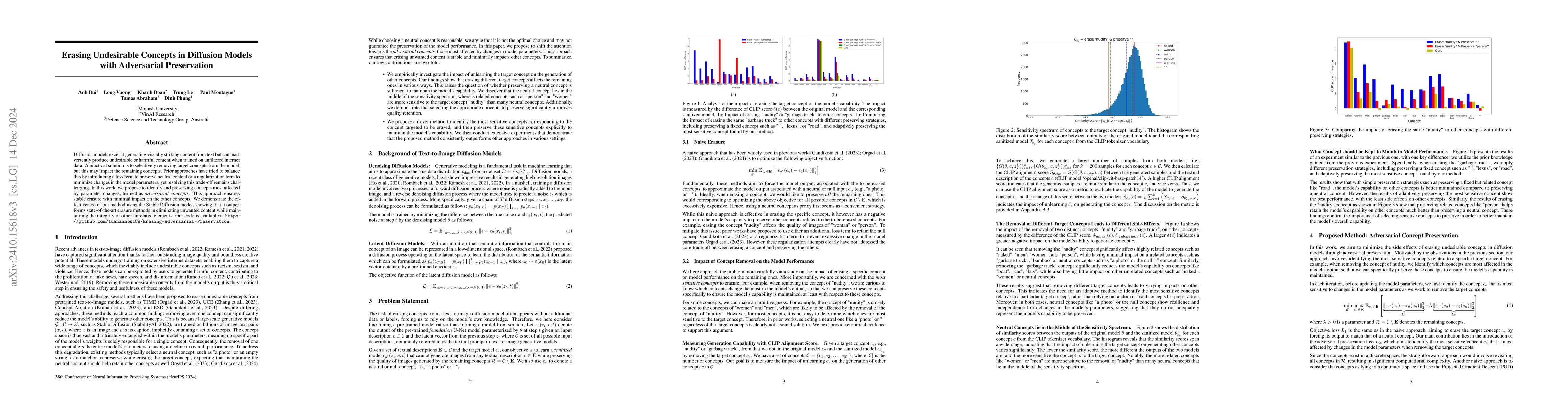 Thumbnail for Erasing Undesirable Concepts in Diffusion Models with Adversarial
  Preservation