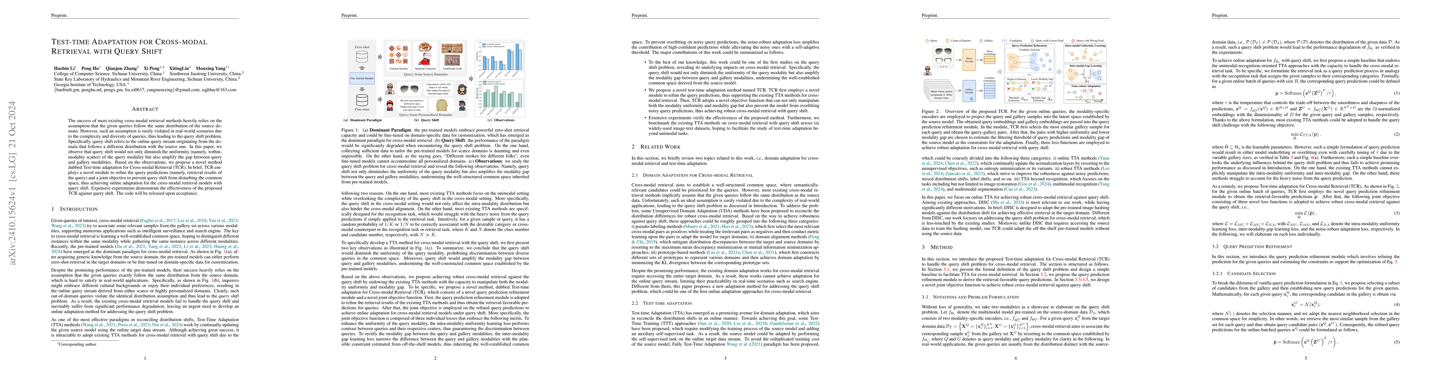 Thumbnail for Test-time Adaptation for Cross-modal Retrieval with Query Shift