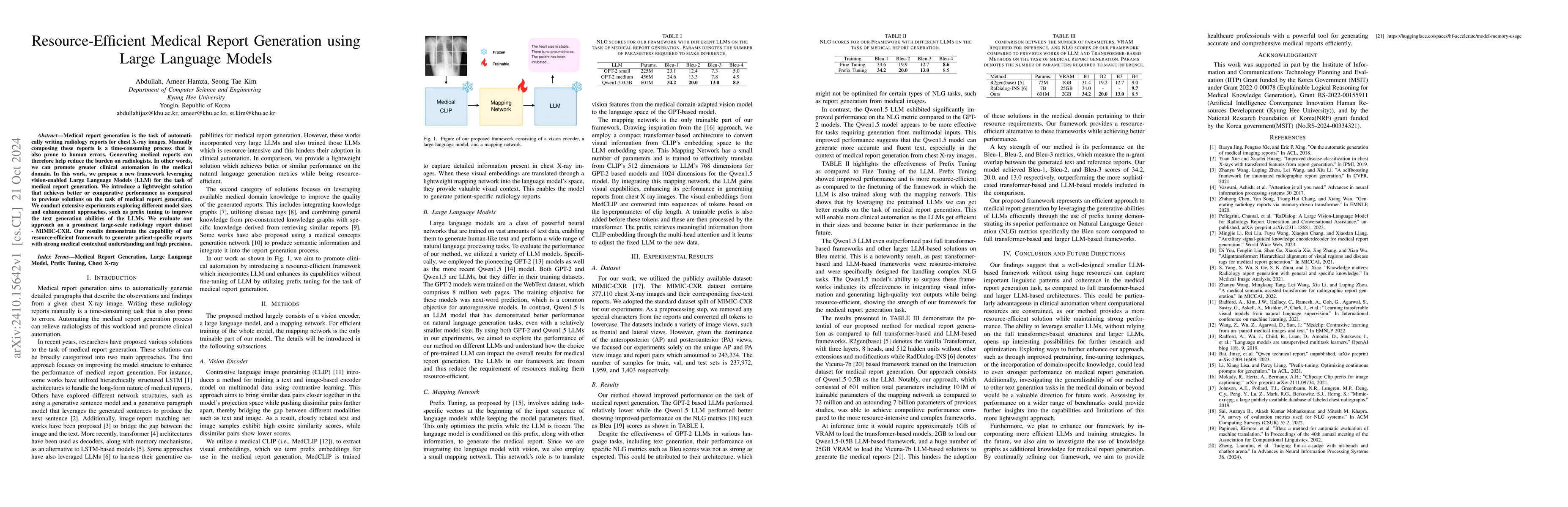 Thumbnail for Resource-Efficient Medical Report Generation using Large Language Models