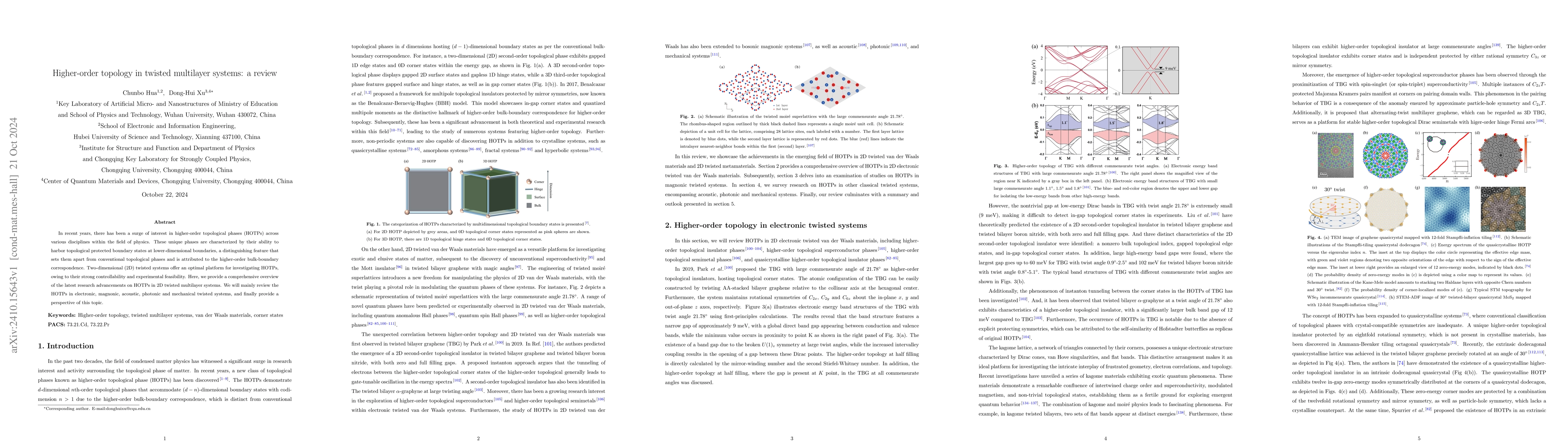 Thumbnail for Higher-order topology in twisted multilayer systems: a review