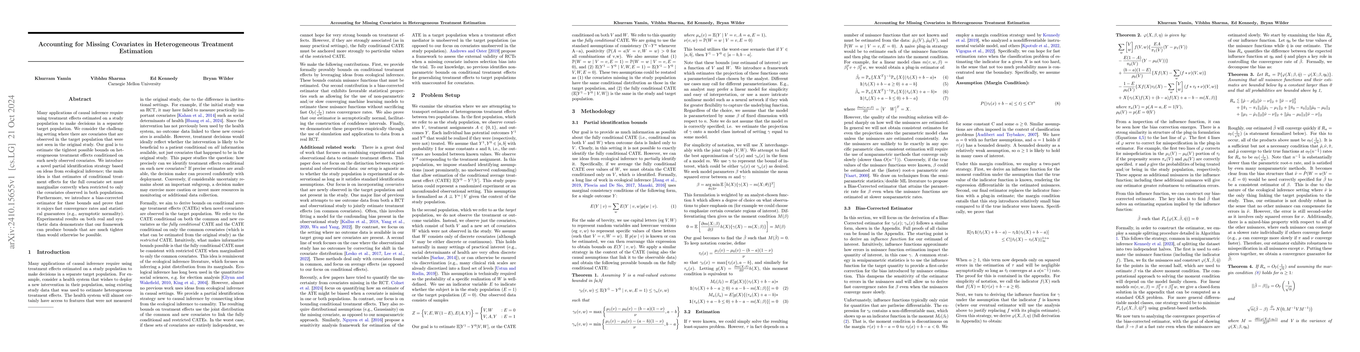 Thumbnail for Accounting for Missing Covariates in Heterogeneous Treatment Estimation