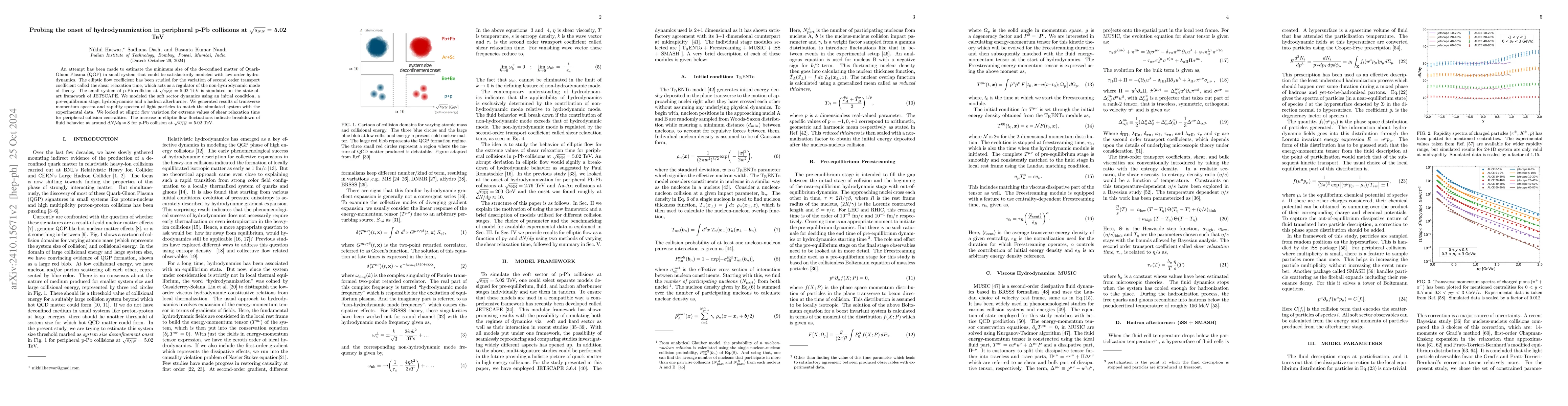Thumbnail for Probing the onset of hydrodynamization in peripheral p-Pb collisions at
  $\sqrt{s_{NN}} =$ 5.02 TeV