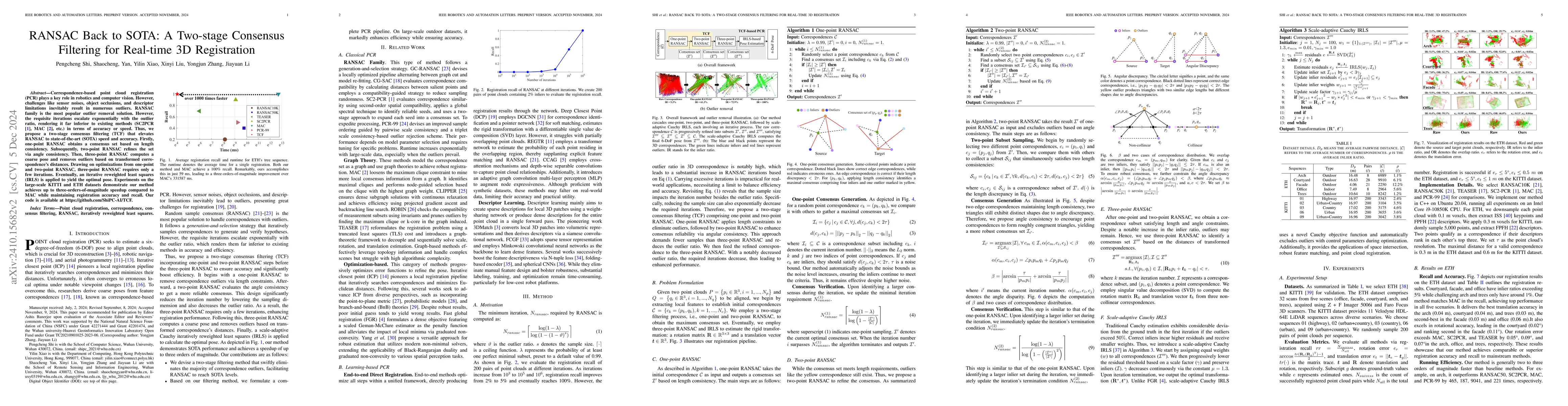 Thumbnail for RANSAC Back to SOTA: A Two-stage Consensus Filtering for Real-time 3D
  Registration