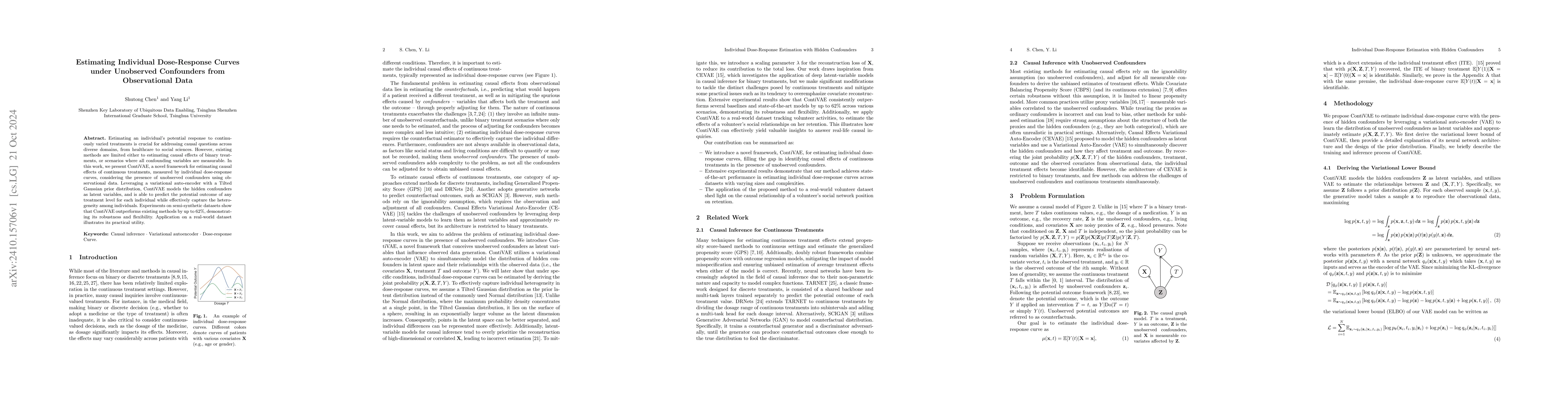 Thumbnail for Estimating Individual Dose-Response Curves under Unobserved Confounders
  from Observational Data