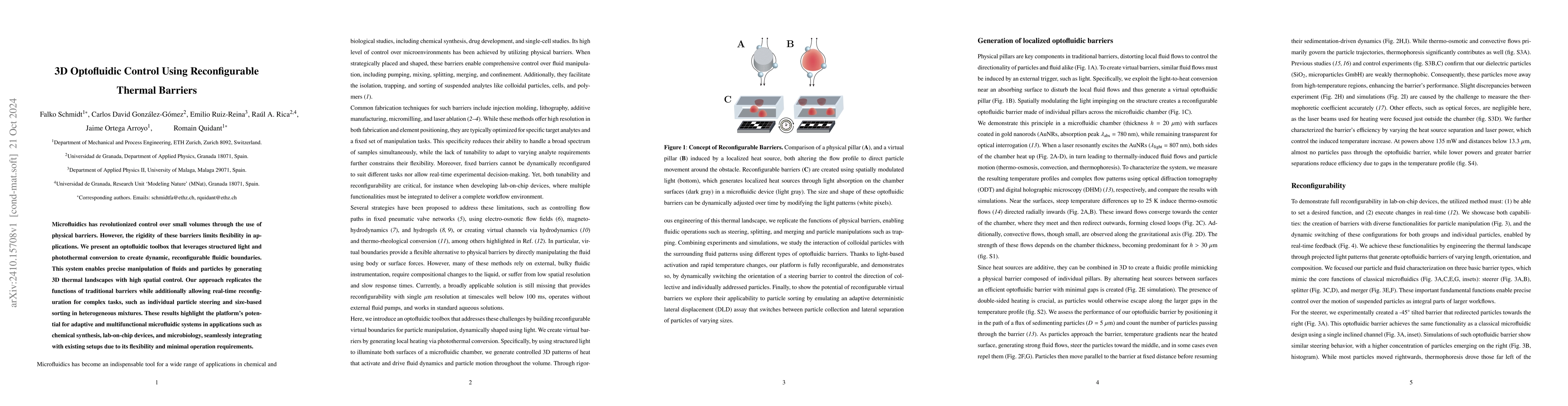 Thumbnail for 3D Optofluidic Control Using Reconfigurable Thermal Barriers