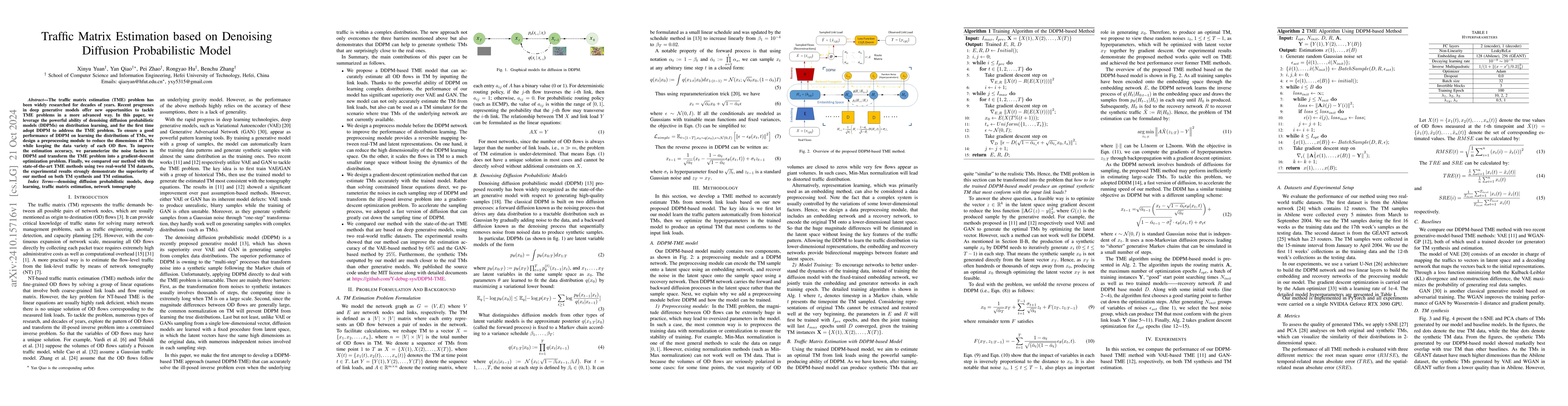 Thumbnail for Traffic Matrix Estimation based on Denoising Diffusion Probabilistic
  Model