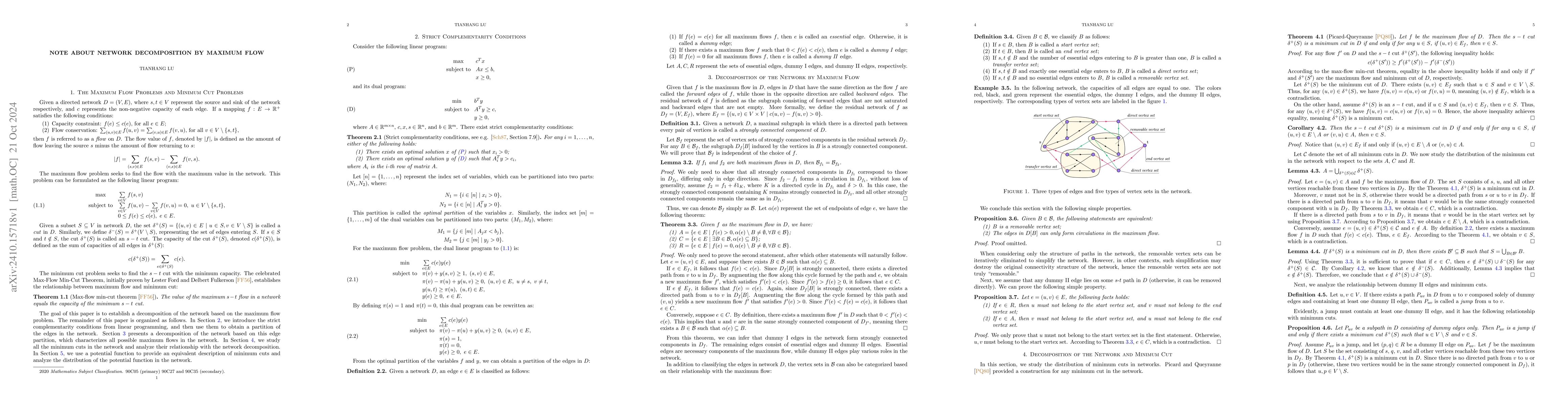 Thumbnail for Note about network decomposition by maximum flow