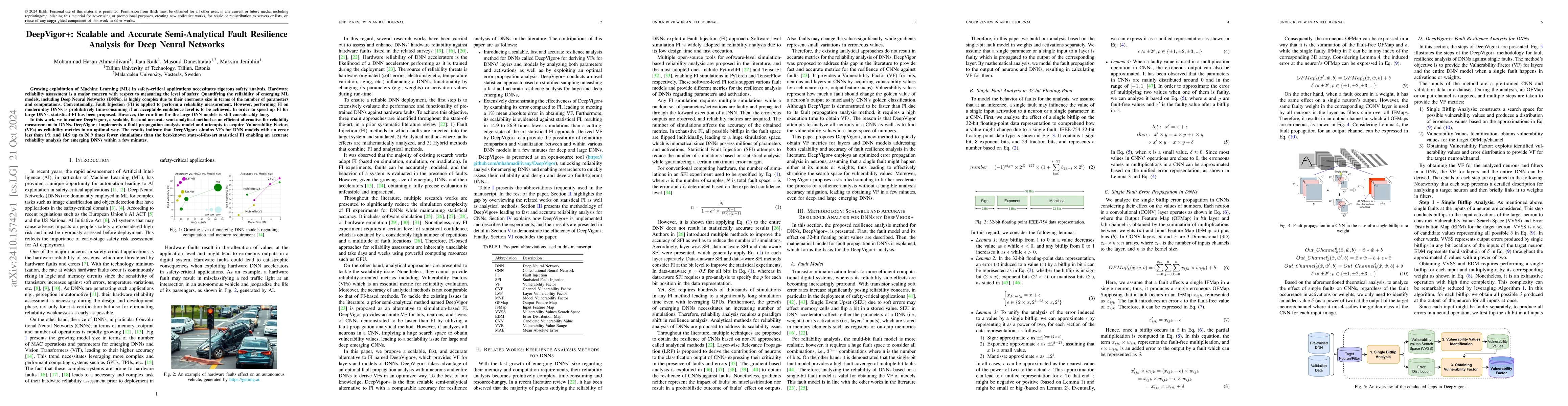 Thumbnail for DeepVigor+: Scalable and Accurate Semi-Analytical Fault Resilience
  Analysis for Deep Neural Network