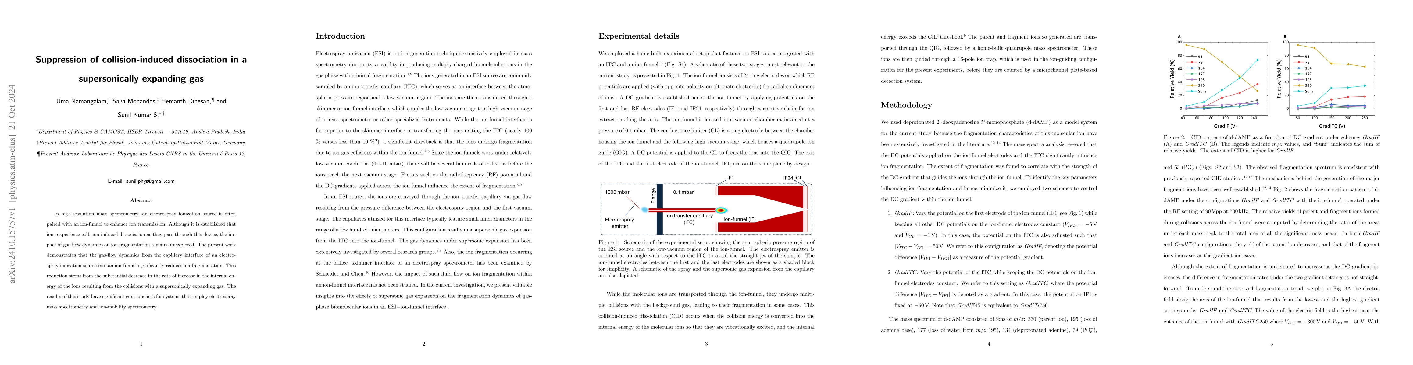 Thumbnail for Suppression of collision-induced dissociation in a supersonically
  expanding gas